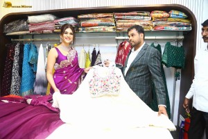 Shraddha Das launches Sri Krishna Silks in A.S. Rao Nagar, Hyderabad