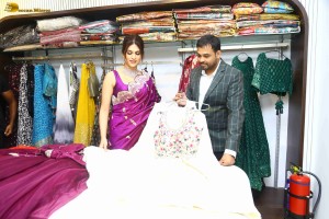Shraddha Das launches Sri Krishna Silks in A.S. Rao Nagar, Hyderabad