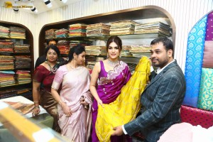 Shraddha Das launches Sri Krishna Silks in A.S. Rao Nagar, Hyderabad