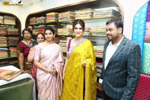 Shraddha Das launches Sri Krishna Silks in A.S. Rao Nagar, Hyderabad