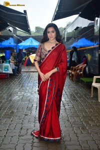 actress Shraddha Kapoor beautiful in a red saree