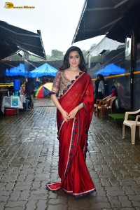 actress Shraddha Kapoor beautiful in a red saree