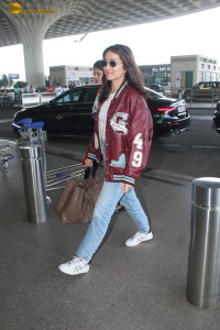 bollywood actress Shraddha Kapoor in a sports jacket and denim jeans