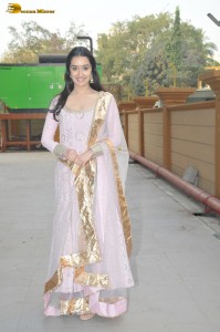 actress Shraddha Kapoor cute in a pink salwar dress
