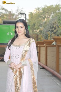 actress Shraddha Kapoor cute in a pink salwar dress