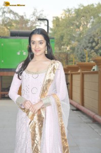 actress Shraddha Kapoor cute in a pink salwar dress