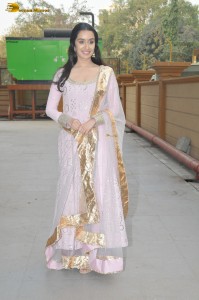 actress Shraddha Kapoor cute in a pink salwar dress