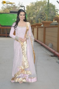 actress Shraddha Kapoor cute in a pink salwar dress