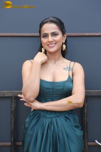 actress Shraddha Srinath cute in a green dress