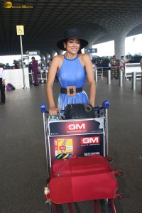 actress Shriya Saran chic look in a flared dress