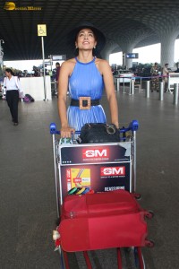 actress Shriya Saran chic look in a flared dress