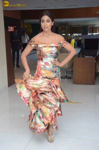south actress shriya poses in a cute shoulderless dress