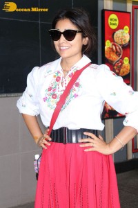 Shriya Saran seen with her husband Andrei and daughter Radha