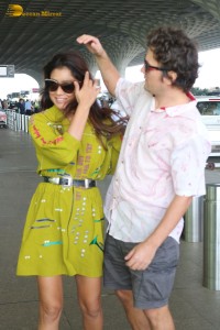 Shriya Saran spotted with her husband at Mumbai Airport