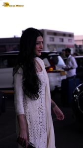 Shruti Haasan beautiful in a white salwar dress
