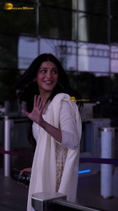 Shruti Haasan beautiful in a white salwar dress