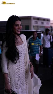 Shruti Haasan beautiful in a white salwar dress