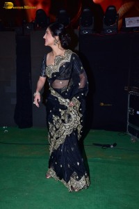 Shruti Haasan ravishing looks in a black saree at a movie function