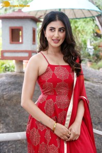 Actress Shweta Avasthi in a red dress