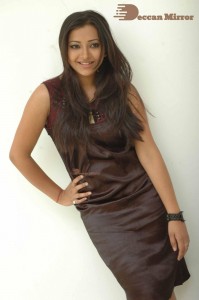 Actress Shweta Basu Prasad cute in a Brown Dress
