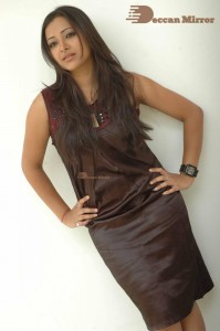 Actress Shweta Basu Prasad cute in a Brown Dress