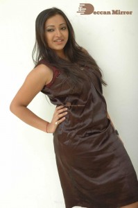 Actress Shweta Basu Prasad cute in a Brown Dress