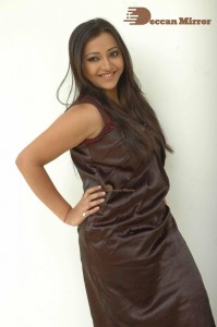Actress Shweta Basu Prasad cute in a Brown Dress