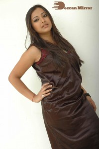Actress Shweta Basu Prasad cute in a Brown Dress