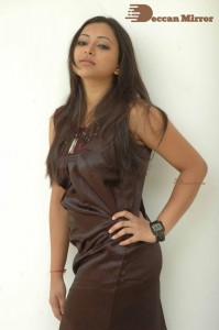 Actress Shweta Basu Prasad cute in a Brown Dress