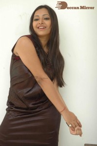 Actress Shweta Basu Prasad cute in a Brown Dress