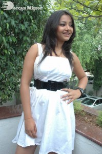 Actress Shweta Basu Prasad dons a white dress to attend a film function