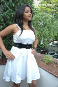 Actress Shweta Basu Prasad dons a white dress to attend a film function