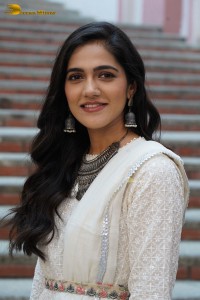 Tollywood Actress Simran Choudhary in a white salwar dress