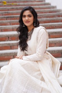 Tollywood Actress Simran Choudhary in a white salwar dress