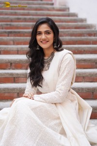 Tollywood Actress Simran Choudhary in a white salwar dress