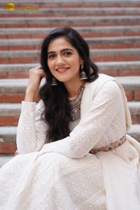 Tollywood Actress Simran Choudhary in a white salwar dress