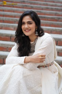 Tollywood Actress Simran Choudhary in a white salwar dress