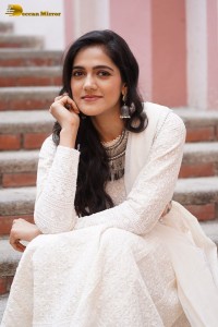Tollywood Actress Simran Choudhary in a white salwar dress