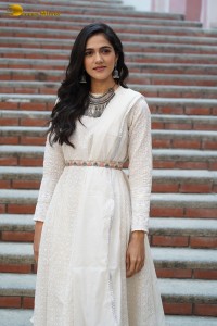 Tollywood Actress Simran Choudhary in a white salwar dress