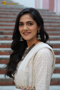 Tollywood Actress Simran Choudhary in a white salwar dress