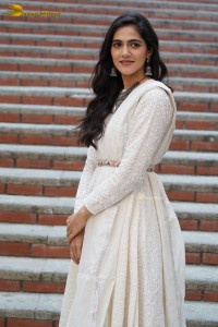 Tollywood Actress Simran Choudhary in a white salwar dress