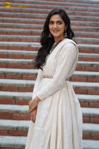 Tollywood Actress Simran Choudhary in a white salwar dress