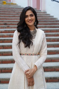 Tollywood Actress Simran Choudhary in a white salwar dress