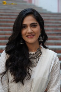 Tollywood Actress Simran Choudhary in a white salwar dress