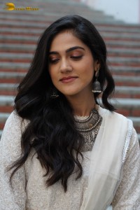 Tollywood Actress Simran Choudhary in a white salwar dress