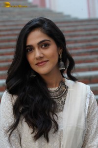 Tollywood Actress Simran Choudhary in a white salwar dress