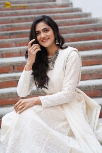 Tollywood Actress Simran Choudhary in a white salwar dress