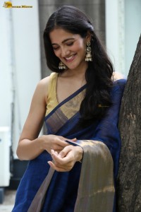 actress Simran Choudhary beautiful in a blue saree