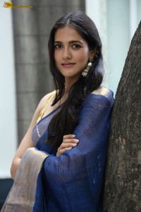 actress Simran Choudhary beautiful in a blue saree