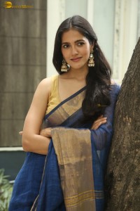 actress Simran Choudhary beautiful in a blue saree